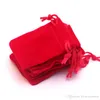 pochette à bijoux rouge