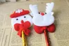 Luminous fluffy gift Santa Claus pen lovely pen Christmas gift