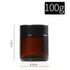 Fabrikspris 5g / 10g / 15g / 20g / 30g / 50g / 100g Kosmetiskt Förpackningsbehållare Skruvlock Amber Glass Cream Jars Face Eye Shadow Pot DIY Provpott