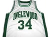 Paul Pierce # 34 Inglewood High School White Green Black Retro Basket Jerseys Mens Stitched Anpassat Nummen Namn