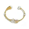 Barokke natuurlijke zoetwatervormige parel. Originele Koreaanse stijl armband temperament joker persoonlijkheid armband sieraden.