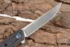 Ny kullager Flipper Fold Knife D2 Drop Point Satin Blade Carbon Fiber G10 Handle EDC Pocket Knives