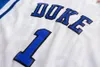 Mens Duke Blue Devils Kyrie Irving College Basketball Jersey poco costosa Blu Nero Bianco Kyrie Irving ha cucito NCAA Basketball Camicie S-2XL