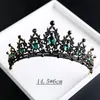 Czarna kryształowa biżuteria ślubna Tiara nakładki koronne panna młoda księżniczka korona na sukienkę ślubną 2019 ślub ślubny akcesori4637487