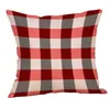 Kudde omslag Xmas Pillow Case Cover Christmas Halloween Stripe Plaid Linne Sofa Kudde Case Cushing Cover Gift Heminredning 59 färg czyq6233