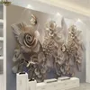 beibehang Пользовательские фотообоями эстетическим трехмерные рельефные 3D цветок бабочки ТВ фоне стены Papel де Parede