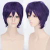 Taille: réglable Sélectionnez la couleur et le style 1 pièce 32 cm perruque courte Bob Head 8 couleurs perruques synthétiques résistantes à la chaleur pour hommes Cosplay