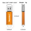 Orange Bulk 20 Stück 512 MB USB-Flash-Laufwerk, rechteckiger Hochgeschwindigkeits-Daumenspeicher für Computer, Laptop, Tablet, MacBook