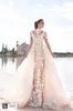 2020 Nuovi abiti da sposa Ridal Llorenzorossib Wish Sash Sexy Backless Custom Made Abiti da sposa Applique Staccabile Abito da sposa a sirena 580