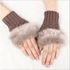 Wolle Mixed Webpelz Damen Fingerlose Handschuhe Gestrickte Crochet Winter Handschuhe Warmer Abendhandschuhe 60pairs OOA7134