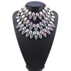 Wholesale-designer luxury very glittering exaggerated full rhinestone crystal multi layers collar choker statement necklace for woman