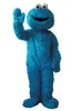 Blå Cookie Monster Mascot Kostym Fancy Dress Vuxen Storlek Halloween Kostymer