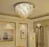 LED Crystal Kroonluchter Lamp Circulaire Spiraalverlichting Plafondgemonteerde Luminaire Woonkamer Slaapkamer Licht Armatuur Myy