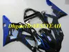 Kit carenatura moto personalizzata per YAMAHA YZFR1 00 01 YZF R1 2000 2001 YZF1000 ABS Set carene blu fiamme nere + regali YD10