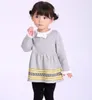 Designer Mädchen Kleid Kinder Kleidung Baby Kleinkind gestrickte Prinzessin Pullover Kleider Herbst Winter Kleinkind Kinder Boutique Kleidung