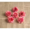 50 pezzi testa di fiore rosa di seta per la festa nuziale fai da te accessori per capelli da sposa pantofole fiori corpetto 7 cm