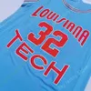 2022 Nya NCAA Louisiana Tech Bulldogs Jersey 32 Malone College Basketball Jerseys Storlek Ungdom Vuxen