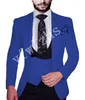 Classic One Button Handsome Groomsmen Sjal Lapel Groom Tuxedos Män Passar Bröllop / Prom Best Man Blazer (Jacka + Byxor + Vest + Slips) W154
