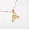 Gold Silver Swirl Initial Alphabet Letter ketting Alle 26 Engelse U-Z cursieve luxe monogramnaam woord hanger ketting kettingen voor vrouwen