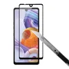 Protecteur d'écran en verre trempé de couverture complète du bord noir pour LG Stylo 6 5 K51 Aristo5 Samsung A01 A21 Moto E 2020 avec emballage2415891