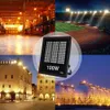 Lampada solare da proiettore a LED da 100 W 110 V Lampada da esterno a LED SMD Lampada da esterno Bianco caldo Alluminio luminoso Ad alta resistenza Stock USA di alta qualità