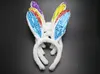 LED Light Luminous Flashing Cekiny głowica głowy Head Hair Band Hoop Toy Rabbit Ears Królikaty Uszy Kid Birthday Party Dostawa SN2270