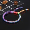 Handmade Turkey Blue Evil eye Charm Bracelets For Women Braided String Rope Fatima Beads Chain Bangle Fashion Jewelry Gift