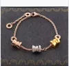 Three ring three color spring Bracelet 18K Rose Gold titanium steel color matching bracelet couple jewelry gift hand ornament