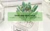 Kunstmatige succulente plantenblad Desktop decoratie draagbare stenen glazen fles