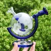 5.7 cali Globe szklane Bong Recycler Bubbler szklana fajka wodna Dab platforma wiertnicza z 14.4mm szklana miska dym akcesoria darmowa wysyłka