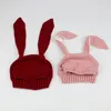 Cute Baby Rabbit Ears Cap Infant Winter Warm Knited Hat Bunny Caps Bambini Fotografia Puntelli Cappello da viaggio per bambini