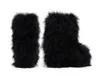 Autruche cheveux neige bottes femmes hiver chaud fourrure en peluche 2019 moelleux mode cheville mode maison fourrure doux dames chaussures plume Hot1