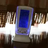 LED Cyfrowy Budzik LCD Kalendarz Termometr z Blue Backlight Clock Multifunction Cyfrowy zegar z czasem