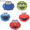 Prajna Anime Sesame Street Accessory Patch Cookie Monster Elmo Big Bird Cartoon Strykning Lappar broderade lappar för barnkläder