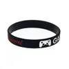 1PC Gamers Do not Die They Respawn Silicone Wristband Debossed Filled in Color Black Adult Size