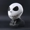 Nouveau The Nightmare Before Christmas Jack Skellington Blanc Latex Masque Film Cosplay Props Halloween Party Masque Horreur Espiègle T200703