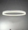 Simple acrylic study hanging lamp ring modern personality creative bedroom dining room lamp