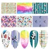 2020 Nowy Design Butterfly Nail naklejki Naklejka Water Transfer Naklejka Kobiety Moda Kwiat Nail Art Decor Manicure Gorące Kolorowe