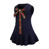 Robes de bébé fille au détail 2019 revers à manches courtes collège Bowknot coton décontracté princesse robe de bal enfants vêtements de créateurs enfants5628237