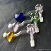 Brzoskwinia Heart Rose Pot Glass Bongs Akcesoria, Rury do palenia szklane Kolorowe mini wielo- kolory Rury ręczne Najlepsza łyżka Glas