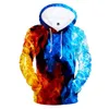 Sweat à capuche 3D Flame Sky pour hommes et femmes, sweat-shirt Cool, à la mode, printemps-automne