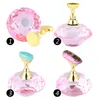 1 Set Magnetic Alloy Nail Holder Practice Display Stand Acrylic Crystal Holders False Nail Tip Salon DIY Manicure Tools