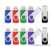 HK Bulk 10pcs Lot Metal Obrotowy USB 2 0 Napęd z napędem błyskowym Kciuk pamięci 64m 128m 256m 512m 1G 2G 4G 8G 16G 32G na PC LA235W