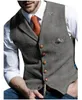 Nouvelle laine Plaid hommes costume gilet coupe ajustée revers cranté Groom039s veste formelle smoking fête bal costume gilet sur mesure mariage Sui8808279