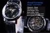 ForSining Chinese Simple Design Transparent Case Mens Watches Top Brand Luxury Skeleton Watch Sport Mechanical Watch Male Clock256w