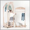Nordic style Children Cabinets decoration solid wood landing star hanger children's clothing rack mother and baby shop shooting props