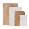 Leotrusting 300 pcs / lote aberto top papel kraft bolsa de vácuo resealable pequeno calor selagem de papel branco pacote de embalagem saco de impressão personalizado