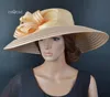 2019 X Large Ivory Ladies formal dress hat PP Straw sun hat summer hat for prom mother'day Races kentucky derby