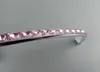 Crystal Glass Series Diamond Pink Furniture Handles Door Knobs Dresser Drawer Wardrobe Kitchen Cabinets Cupboard Pull Door Accesso281H