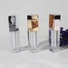 5 ml lege lipgloss vijfhoekige lipglossbuis cosmetische doorzichtige plastic buizen goud zilver roos make-upfles tubo cosmetica vacio de brillo labial de cinco angulos